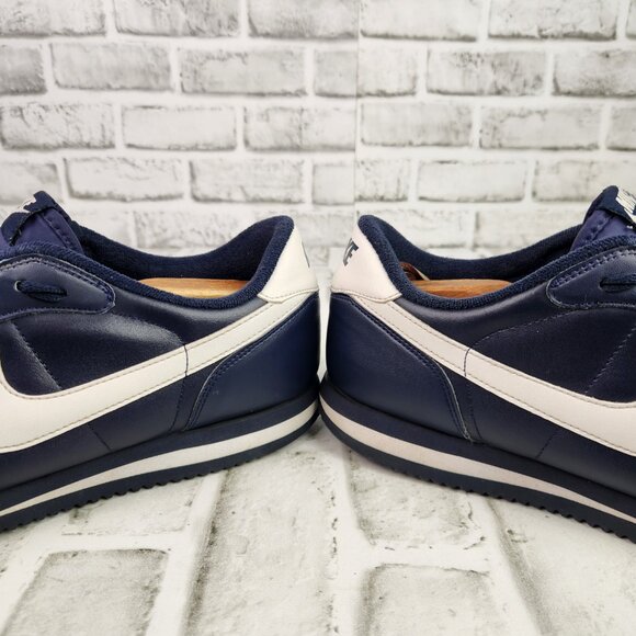 Nike Cortez Men's Sz 11.5 Midnight Navy Leather Athletic Sneaker Shoe 316419-40 - Picture 4 of 10